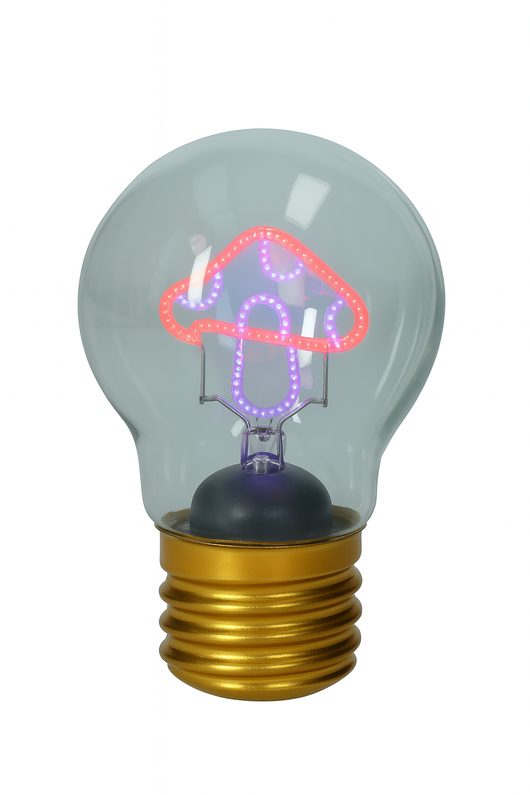 Lampadina in vetro fungo