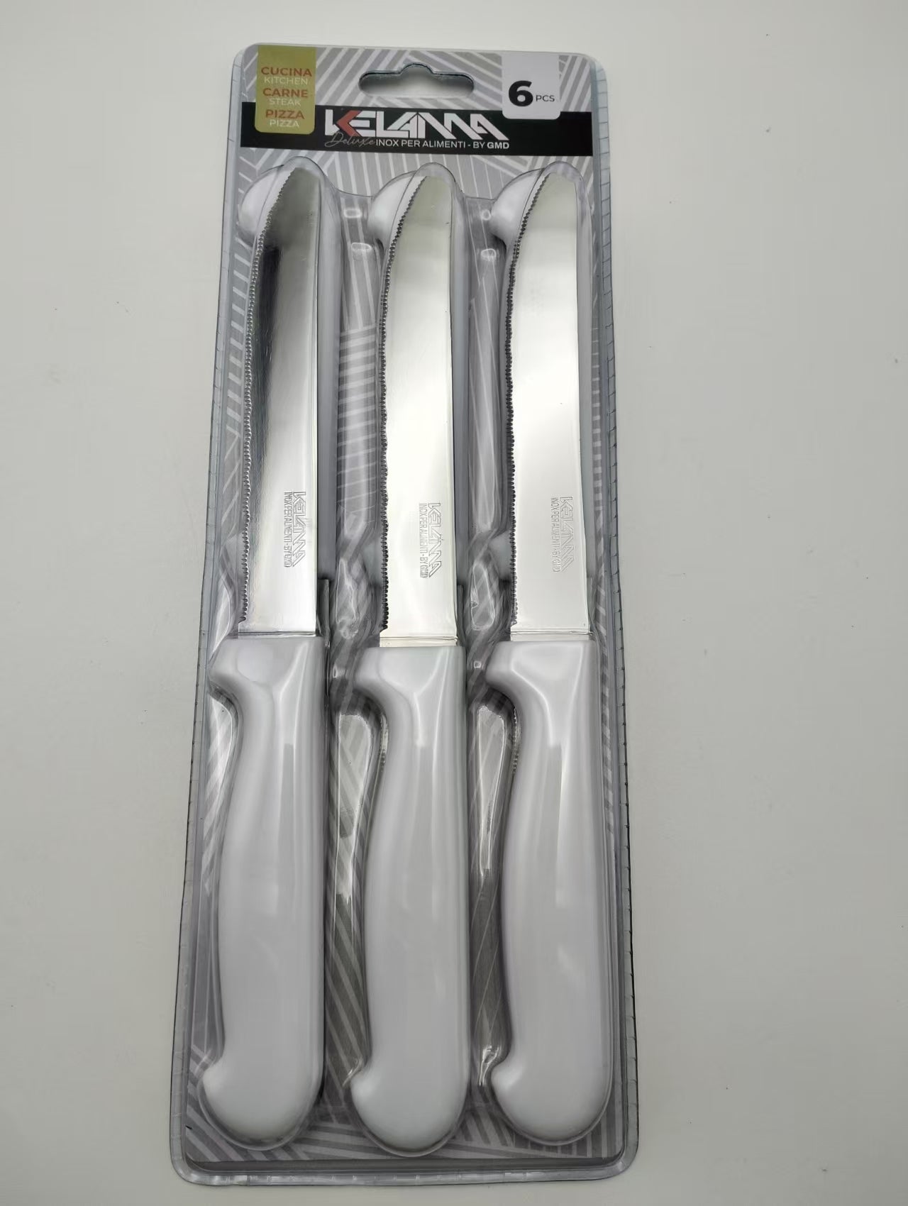 Kelama deluxe coltello da tavola bianco 6 pz