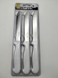 Kelama deluxe coltello da tavola bianco 6 pz