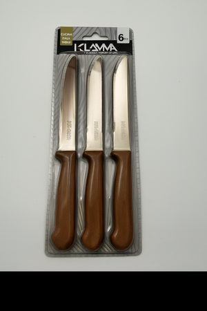 Kelama deluxe coltello da tavola marrone 6 pz