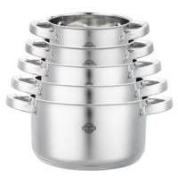 Set 5 Casseruole Divinox in Alluminio – Misure 12/14/16/18/20 cm