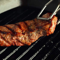 Grill Rotonda Antiaderente 32 cm a Due Facce con Manico Removibile in Legno