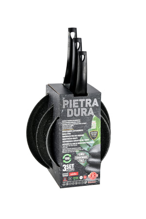 Set 2 Padelle Antiaderenti Rinforzate 22 cm + 26 cm