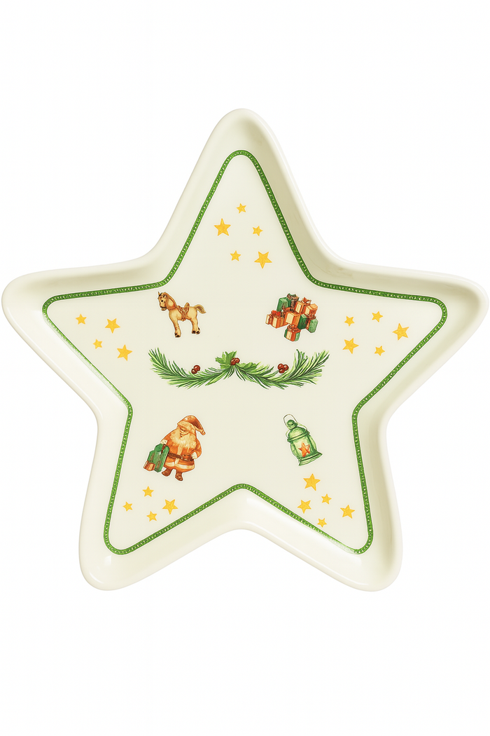 PIATTO A FORMA DI STELLA 34 CM LINEA NATALIZIA