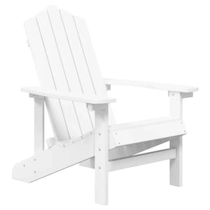 Sedie da Giardino con Tavolo Adirondack in HDPE Bianco 3095704
