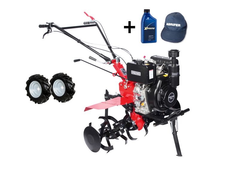 Motozappa pesante diesel Dunsch DU43418-115D31S con motore 418cc 9Hp fresa 116cm