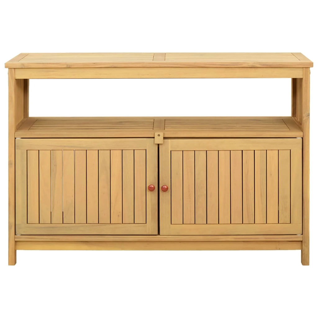 Tavolo consolle da giardino Acacia chiaro 110 x 35 x 75 cm
