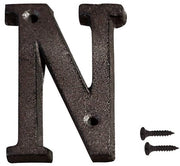 Huisnummer in Gietijzer 7,5cm - Nero - Materiale Duraturo - Facile da Installare - Adatto per l'Uso Residenziale - Qualità Premium - Etichetta di Indirizzo