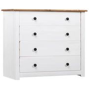 Mobiletto laterale pratico con supporto per telefono 80 x 40 x 73 cm in legno di pino bianco 02_0046450