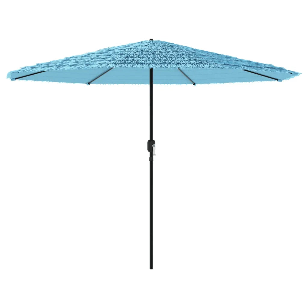 Ombrellone Giardino-Ombrello da Balcone con Palo in Acciaio Blu 324x324x247 cm