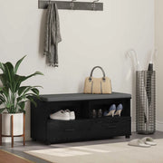 Panca per ingresso con cuscino-Sgabello-Panca da Corridoio Rovere Nero 100 x 38 x 46 cm 352913