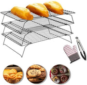 Riciclaggio 3 strati di raffreddamento, rivestimento antiscotta, piatto raffreddante pieghevole, accessori per la cucina per torte, torte cotta, muffin, biscotti e biscotti, 40 x 25 cm
