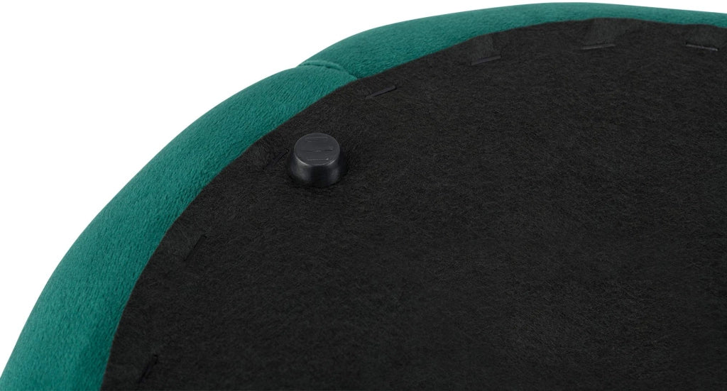 Pouf Drancy in velluto trapuntato Verde scuro,M