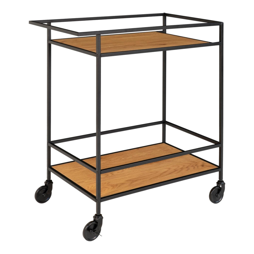 Carrello Vita, Marrone, Metallo, 68x40x79 cm