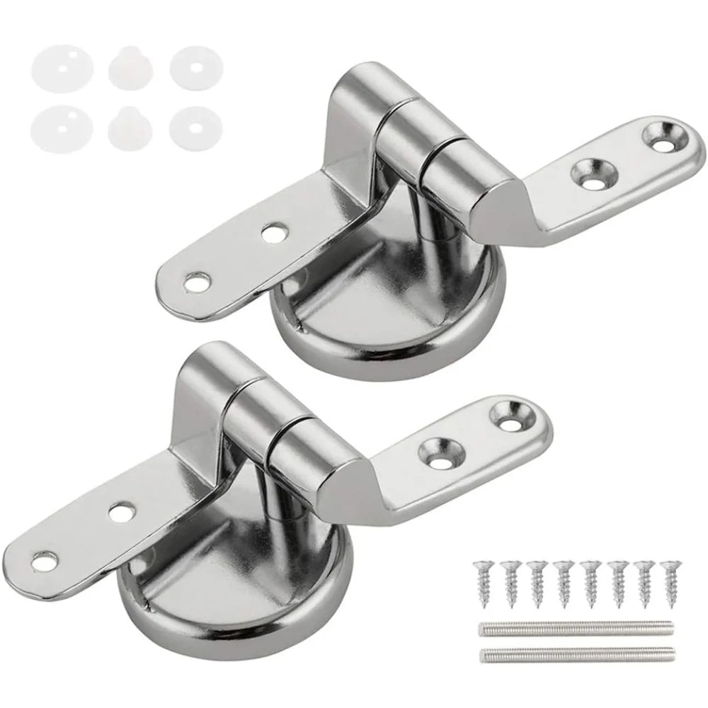 2 cerniere di ricambio in acciaio inox per sedile wc.