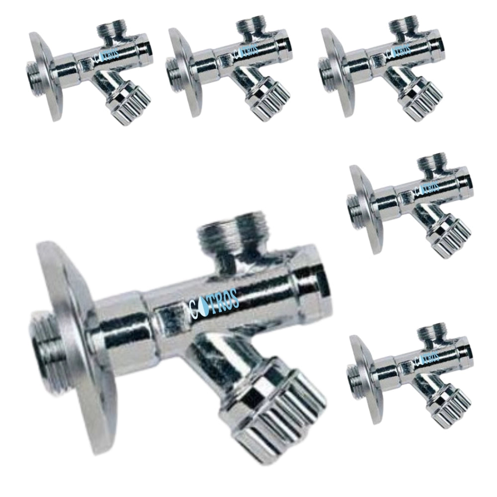 Rubinetto ottone cromato 1/2 filtro vitone senza snodo rosone sottolavabo *** (quantita) pezzi 6, confezione 1