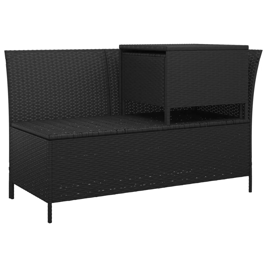Set Divani da Giardino 4 pz | Set Salotto da Giardino con Cuscini Nero in Polyrattan