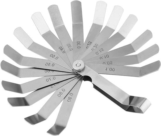 Misuratore di Apertura in Acciaio Inossidabile con Funzione di Sonda e Gage per Misurare le Dimensioni delle Fessure - 005-100 mm - Precisione con Guida Utente