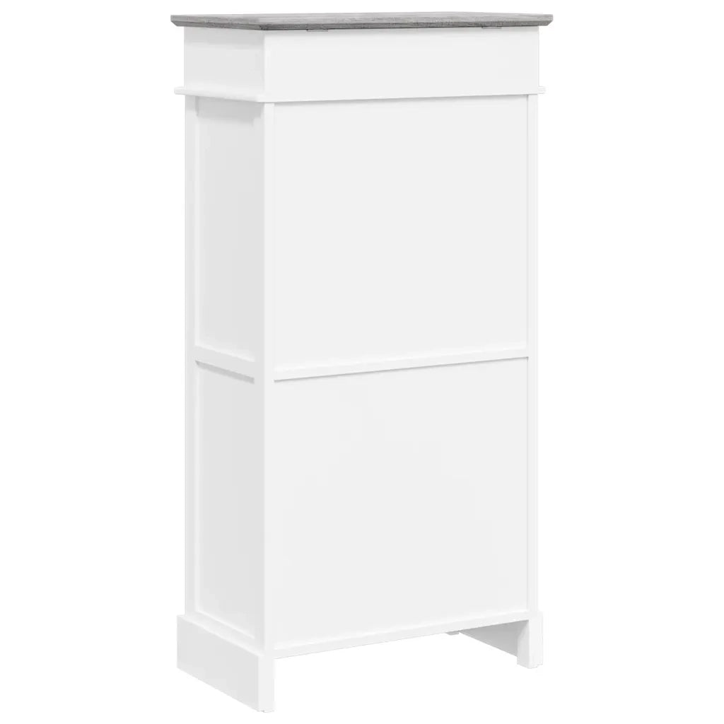 Scarpiera Grigia 50x28x98 cm in Legno di Paulownia cod mxl 49153