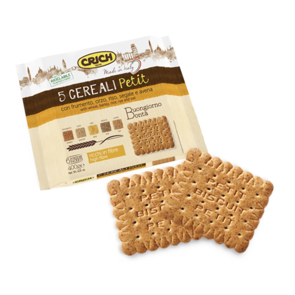 Crich petit 5 cereali biscotti secchi 6 confezioni da 400 grammi