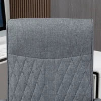Sedia da Ufficio Girevole con Funzione Dondolo e Altezza Regolabile, 65x72x102-112.5cm, Grigio