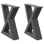 Set di 2 gambe regolabili per tavolino da caffè 30 x 31 cm stabilità moderna acciaio antracite 02_0056964