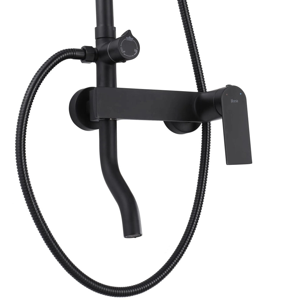 Set Doccia Rea Storm Black Matt