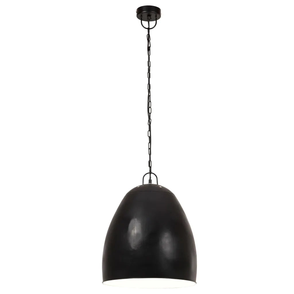 Lampada a Sospensione Industriale 25 W Nera Rotonda 42 cm E27 cod mxl 67443
