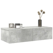 vidaXL Scaffale a Parete con Cassetti Grigio 60x26,5x15 cm Truciolato