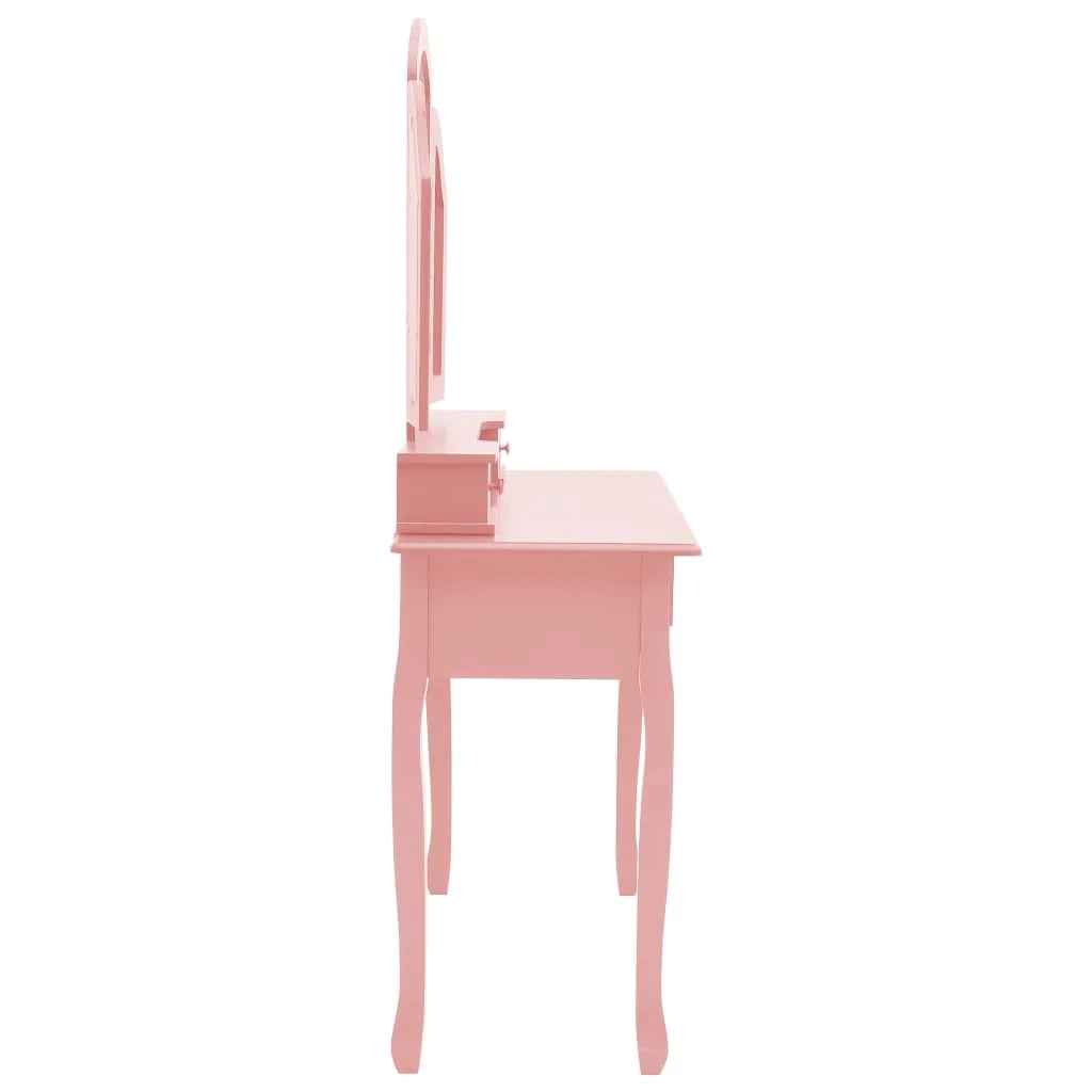 Set toeletta e sgabello 100 x 40 x 146 cm rosa 02_0006377