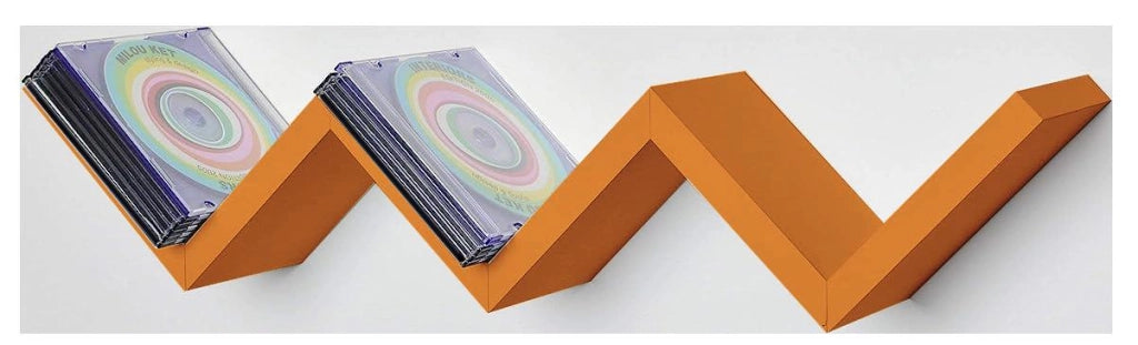 MENSOLA ZIG ZAG DIMENSIONI 59X12X12 CM IN COLORE ARANCIONE