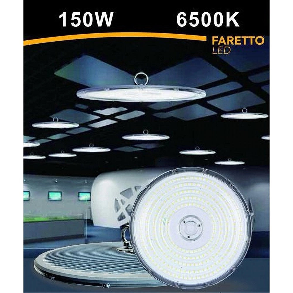 Trade Shop - Faro Led Slim Industriale 150w Ufo Lampada Riflettore Ip65 Luce Fredda He02-150w -