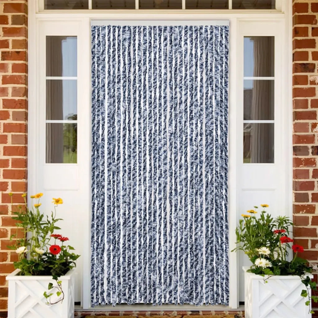 Tenda Antimosche Blu e Bianca 100x200 cm in Ciniglia CFW3010952