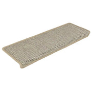 Tappeti Autoadesivi Scale Aspetto Sisal 15 pz 65x21x4 cm Verde Chiaro 326887