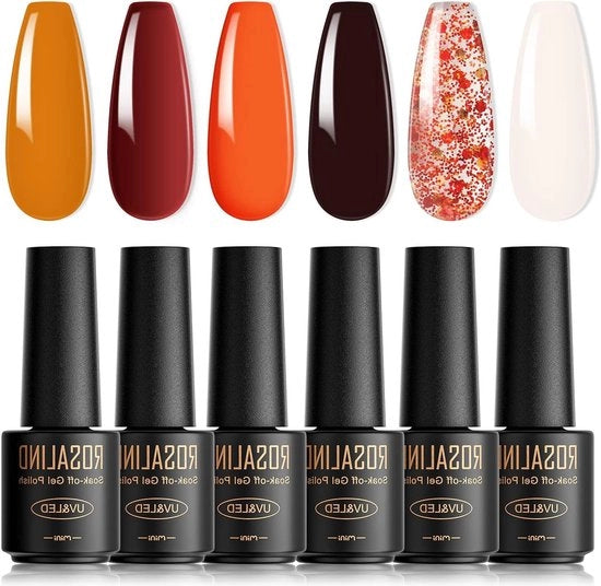 Set di Vernice a Gelo per Unghie Mini 6 Colori per Donna Regalo per Madre da Fai da Te in Casa