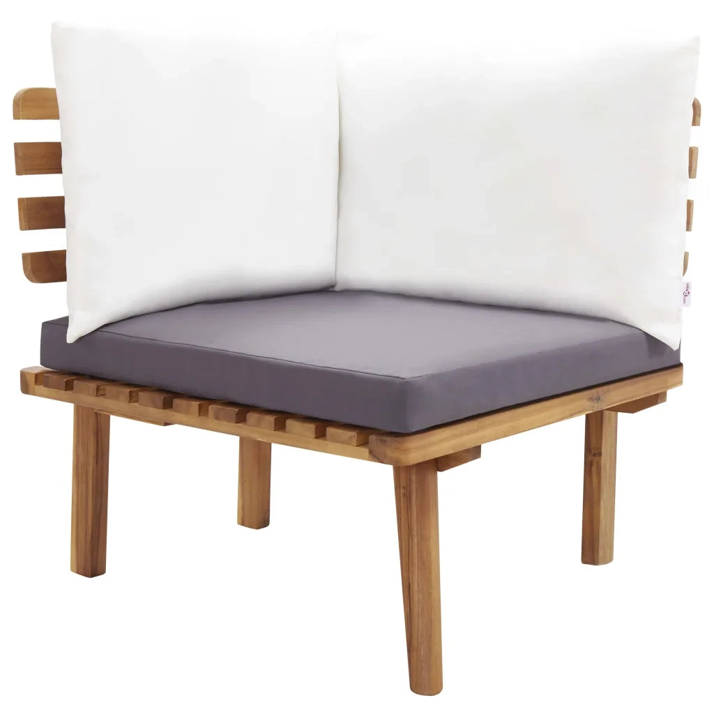 Set Divani da Giardino 5 pz in Legno Massello di Acacia 46678