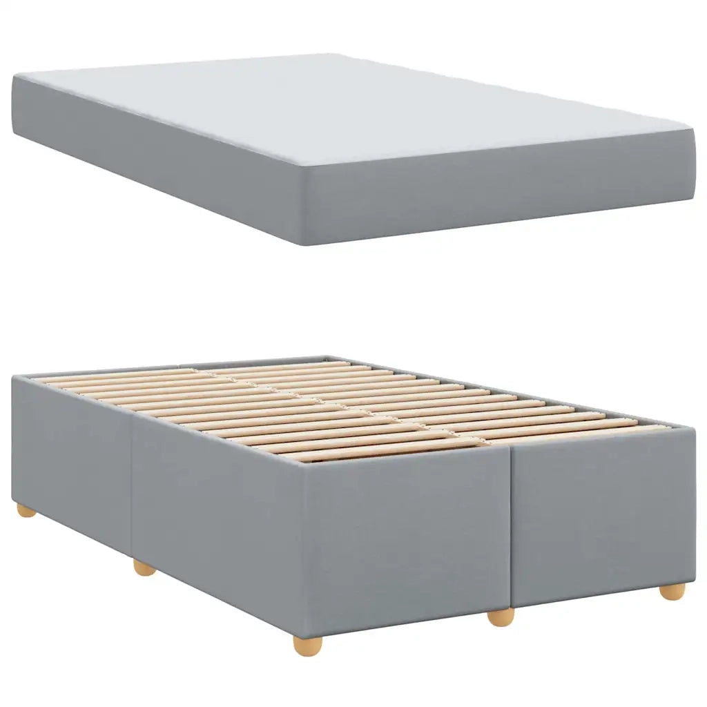 Struttura del letto Grigio chiaro 120 x 200 cm Tessuto
