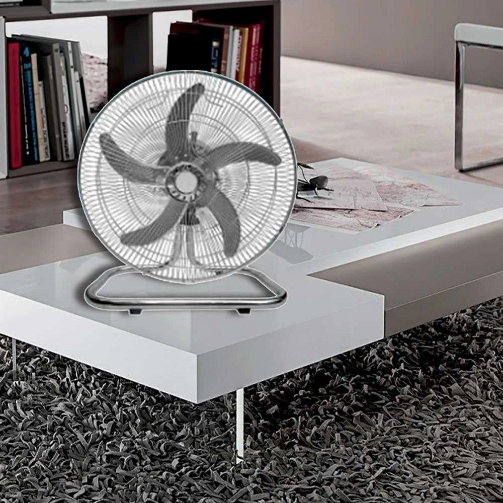 Trade Shop - Ventilatore 3in1 Piantana Da Tavolo Parete 3 Velocita Oscillazione 50w Pale 50cm -