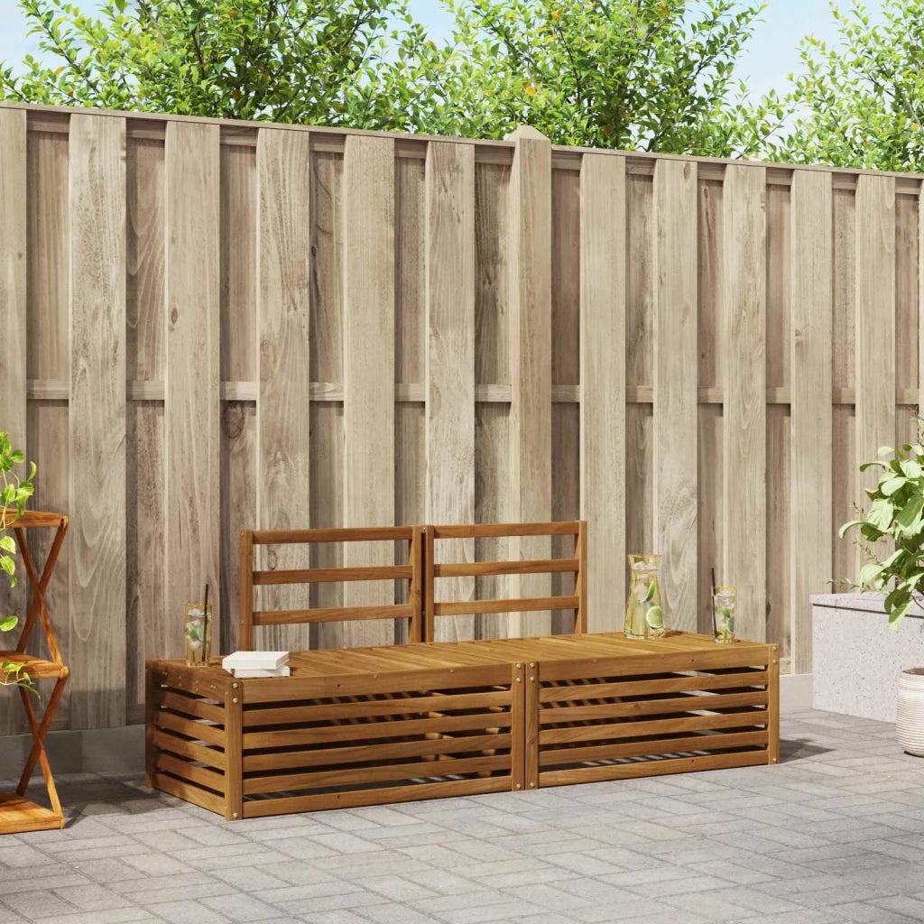 Set di divani da esterno 2 Pezzo Naturale 182,5 x 63 x 73 cm 3375429