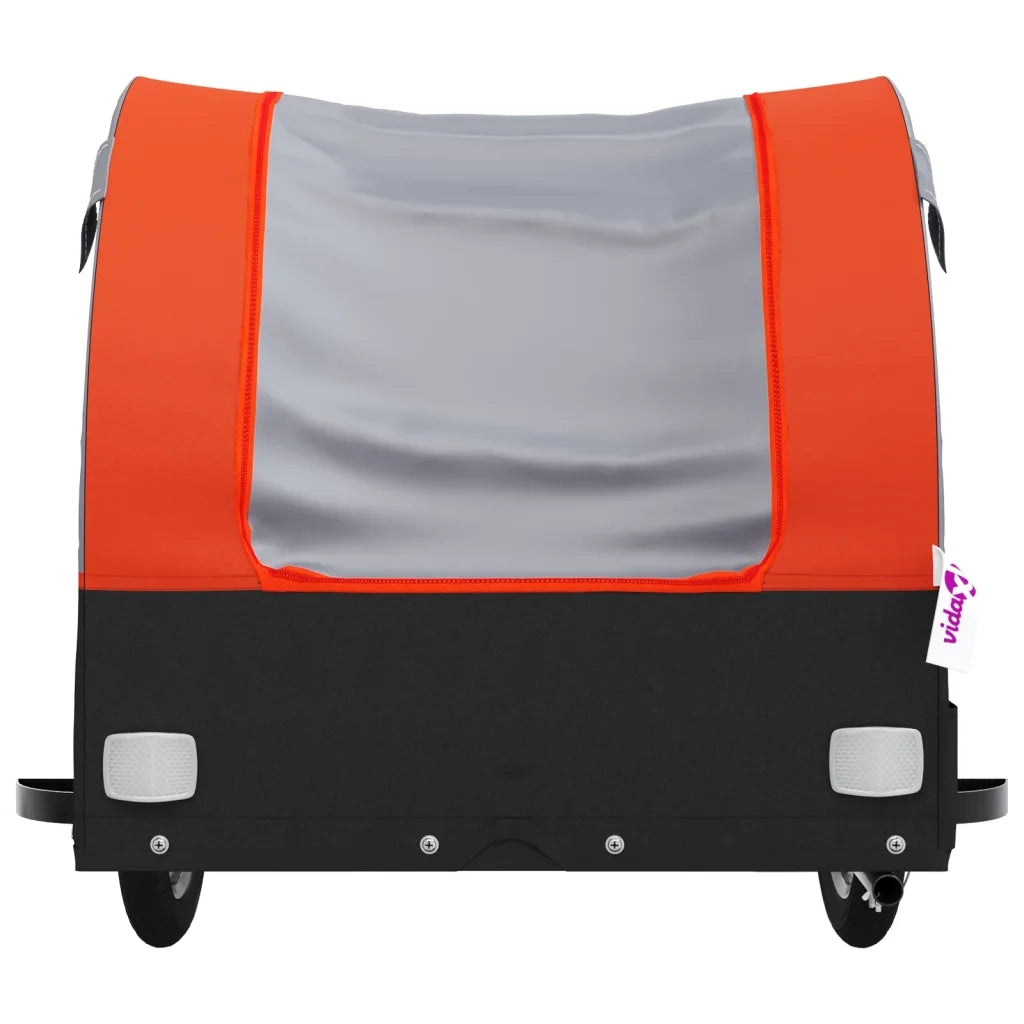 Rimorchio da Bici Nero e Arancione 45 kg in Ferro CFW3884555