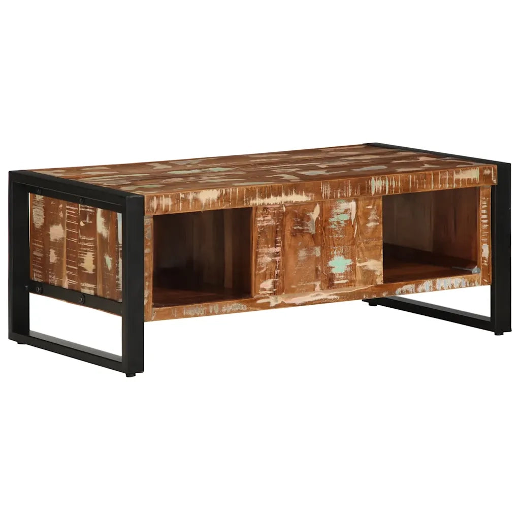 vidaXL Tavolino Salotto Multicolore 90x50x36cm Legno Massello Recupero