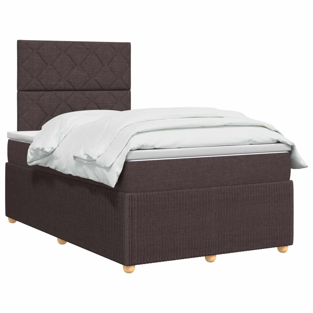 Letto box spring con materasso Marrone Scuro 120 x 200 cm 3454378