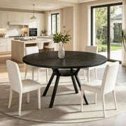 TAVOLO DA PRANZO rotondo Ø 120 cm Legno Nero