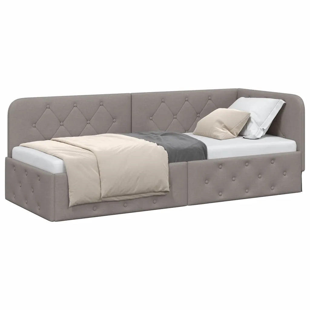 Cornice del letto ad angolo Talpa 80 x 200 cm Tessuto