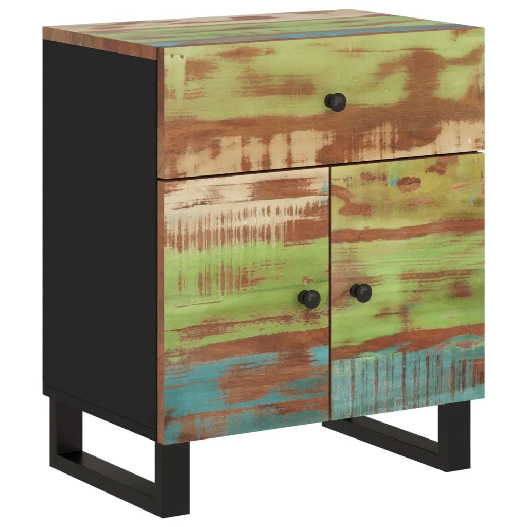 Comodino 50x33x60cm Legno Massello Recupero e Legno Multistrato 350670