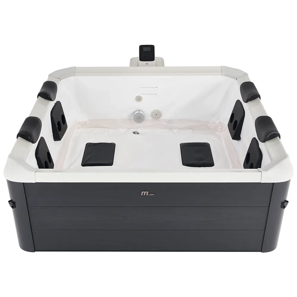 Tempo Style -  Piscina Idromassaggio Quadrata Mspa Oslo Aero Plus F-OS063WAP (6 Posti) | 180 x 180 x 65cm | 1150 litri | 140 getti d'aria massaggianti a 3 velocità | 8 Idrogetti | Copertura termica inclusa