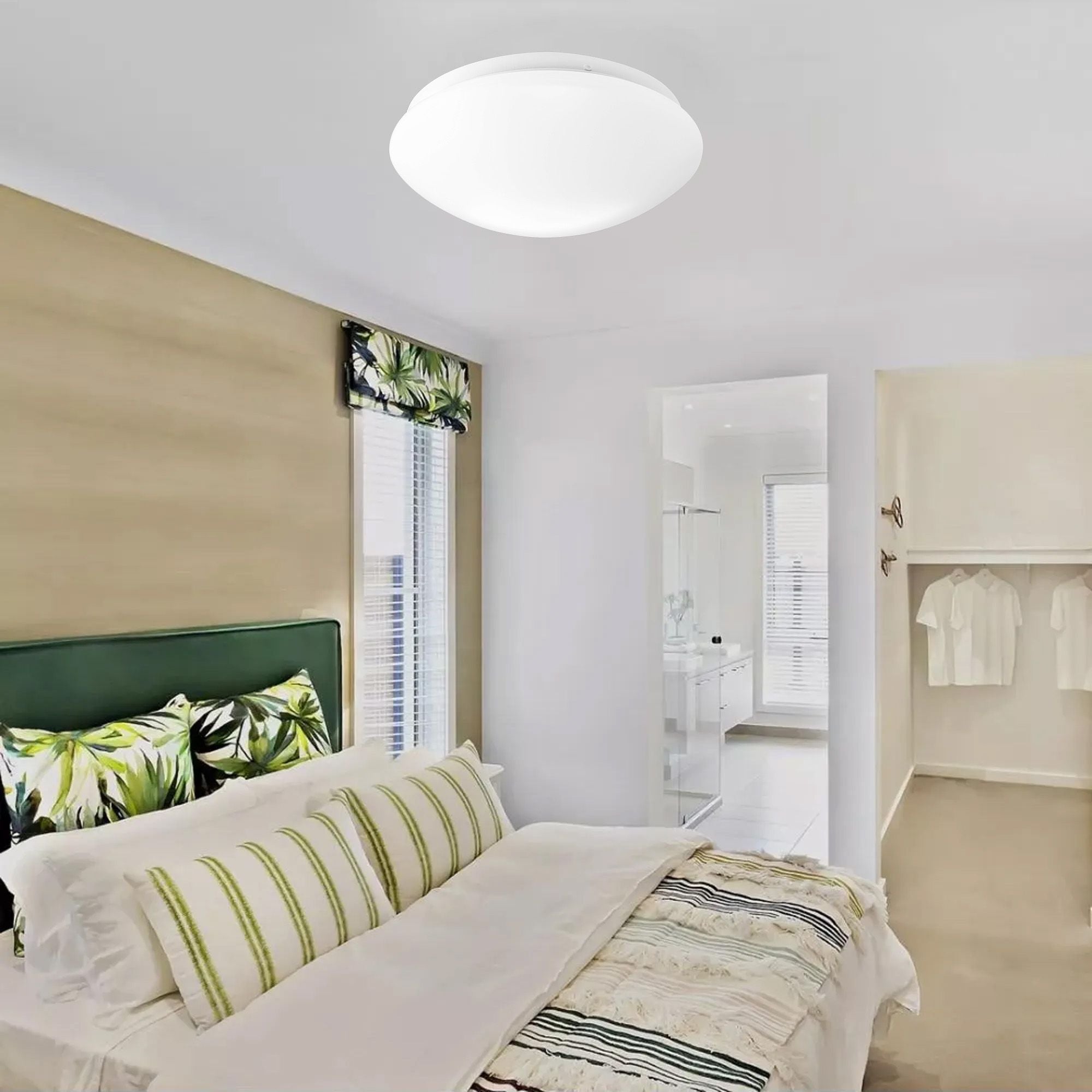 Lampada Plafon 33cm Rotonda Soffitto 18w APP756-1C Bianca