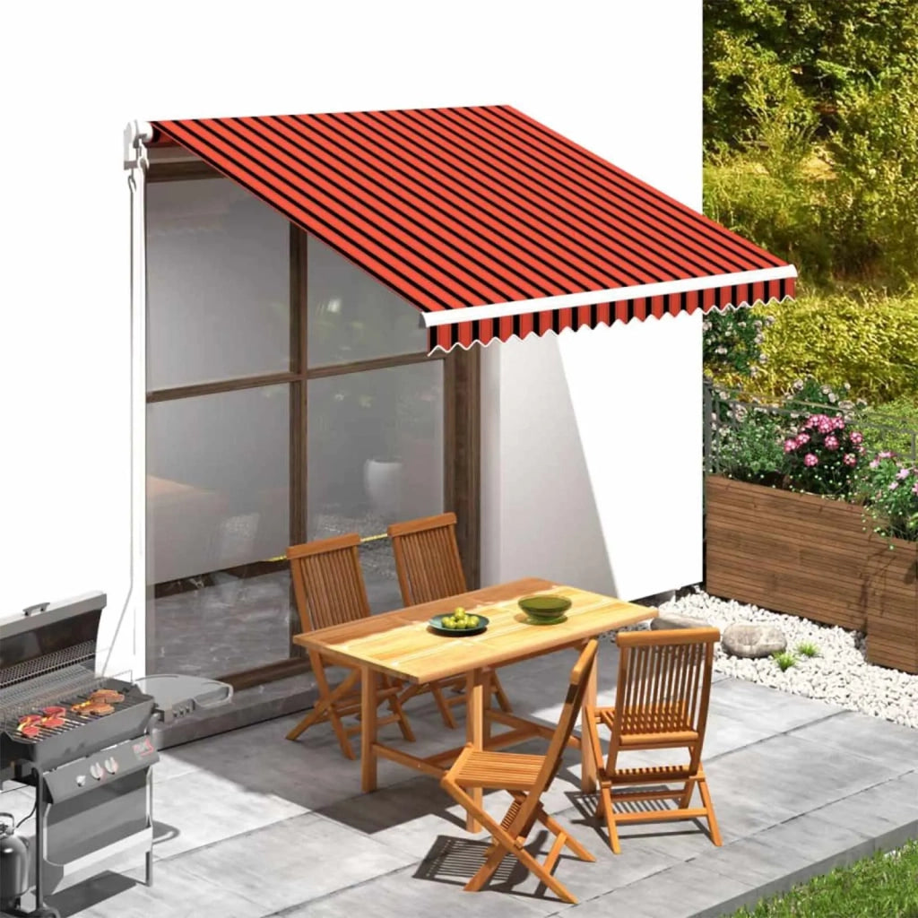 Telo di ricambio per tenda da sole-Telo da sostituire per tenda da sole Arancione e Marrone 838207