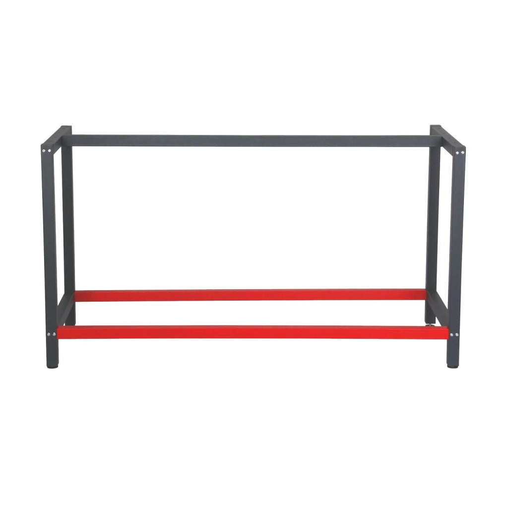 Gamba per banco da lavoro 150 cm supporto scrivania in acciaio rosso antracite imballo officina 16_0002509
