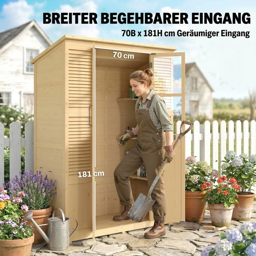 Casetta da Giardino ¨C Minimal ¨C Legno Acacia 2 Porte Finestra Acrilico